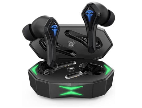 BISBISOUS A10 50Ms Baja Latencia Cancelación de Ruido Auriculares Bluetooth para Juegos Ipx5 Resistente al Agua para Iphone y Android Negro