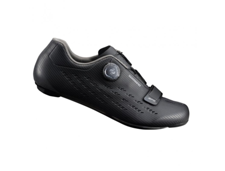 SHIMANO Zapatillas SH-RP501 Negro - ZAPATILLA DE CARRETERA DE ALTO RENDIMIENTO RESISTENTE Y ASEQUIBLE DISEÑADA PARA EL CICLISTA 42