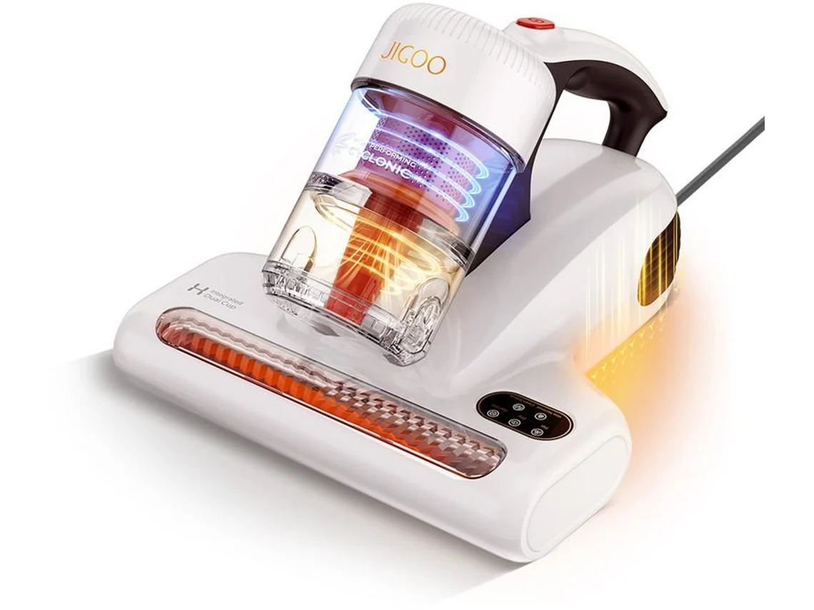 Aspirador de ácaros del polvo JIGOO J200 Aspirador de colchón 13KPa Lámpara UV de succión 60 Aire caliente