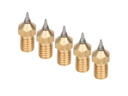 Conjunto De 5 Boquillas Para Impresora 3d De Latón Con Puntas De Acero Inoxidable Desmontables 0.2mm Accesorios