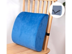 Almohada De Apoyo Lumbar, Almohada Ergonómica Para Respaldo De Silla De Oficina, Alivia Eficazmente El Dolor, Azul Gertiz