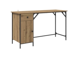 Escritorio | Mesa | Escritorio para ordenador, Roble artesanal, 131 x 48 x 75 cm