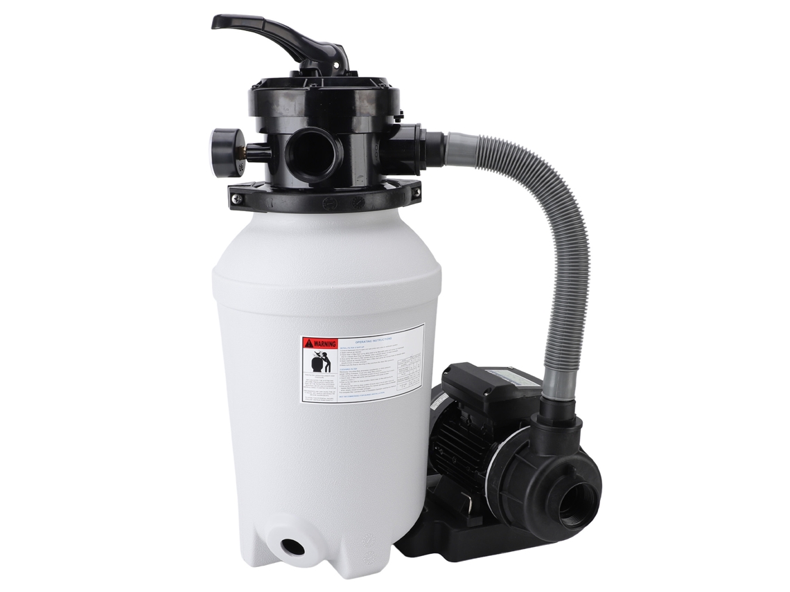 Sistema de bomba de filtro de arena para piscinas exteriores, 10 pulgadas, 0,25 hp