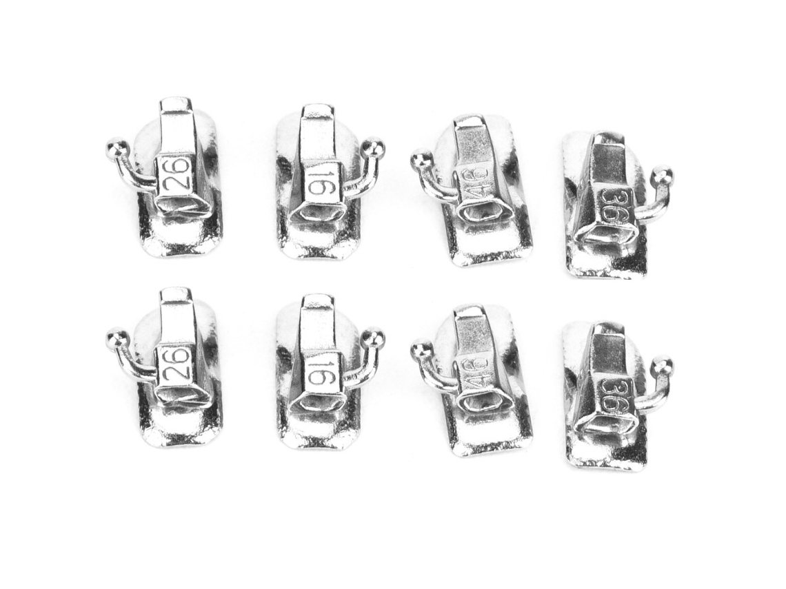 2 Paquetes De Tubos Bucales Ortodóncicos Adhesivos Para El Primer Molar Mbt, Herramientas Dentales De Acero Inoxidable.