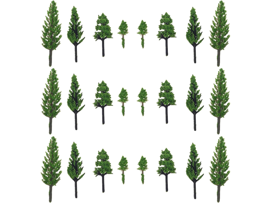 50 Piezas De Pinos En Miniatura Para Decoración Arquitectónica Y Maquetas De Paisajes.