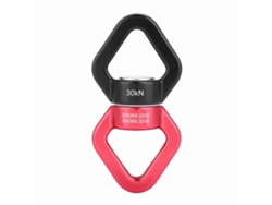 Conector de seguridad rotativo de 30 kN, rojo y negro.
