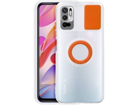 Funda Xiaomi Redmi Note 10 5G HFS-HOUSE con Anillo de Soporte (Naranja)