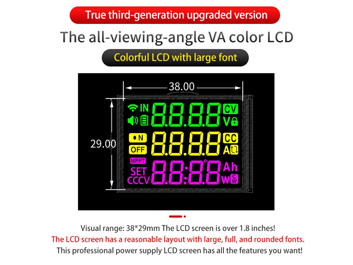 Fuente De Alimentación De Cc Programable Con Pantalla Lcd, Va, Mppt Y Comunicación Serial.