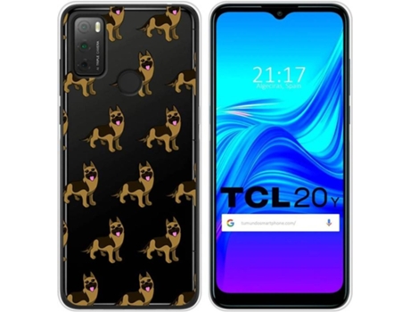 Carcasa TCL 20Y TUMUNDOSMARTPHONE Dibujos Transparente Perros 09 Multicolor