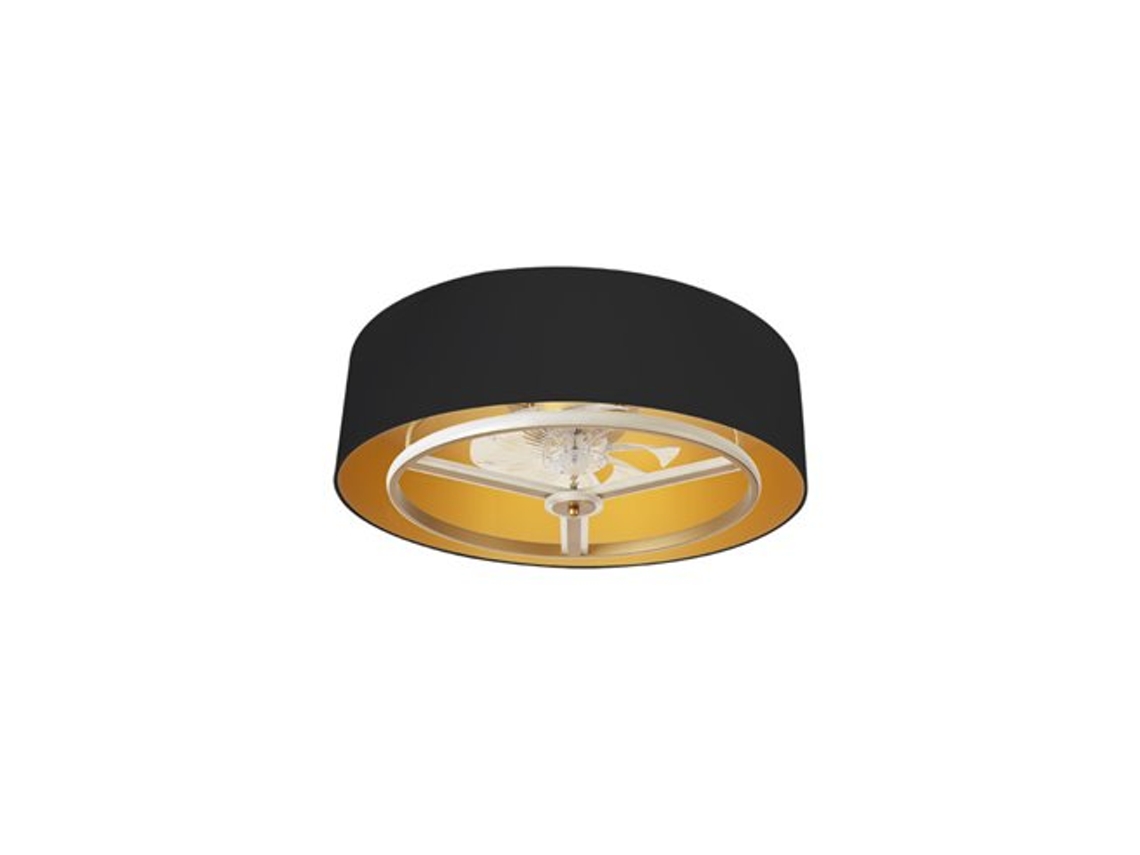 Ventilador Dc Anuska 60w Negro/oro-oro 70d 8 Aspas 6 velocidades 5100lm 3 Colores Remoto,memoria,regulador de intensidad,tempori FABRILAMP