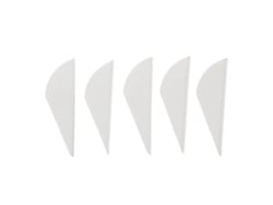 5pcs Plumas De Flecha De Plástico Para Arquería Diy Caza Y Tirador Blancas