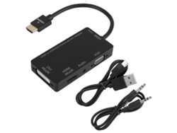 Cabledeconn Conversor Hdmi Para Dvi 4k/vga/hdmi/audio 4-em-1 Para Pc/phone