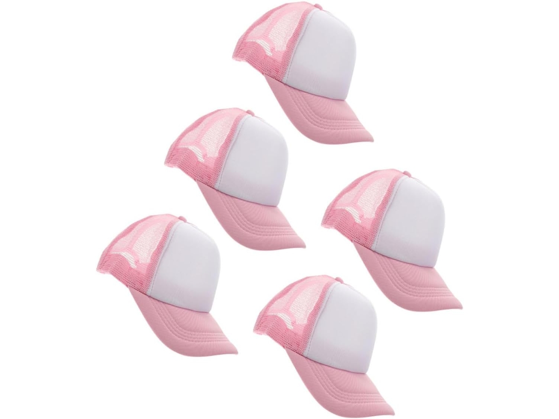 Juego De 5 Gorras De Béisbol Sublimables De Malla De Poliéster Transpirable, Para Impresión.
