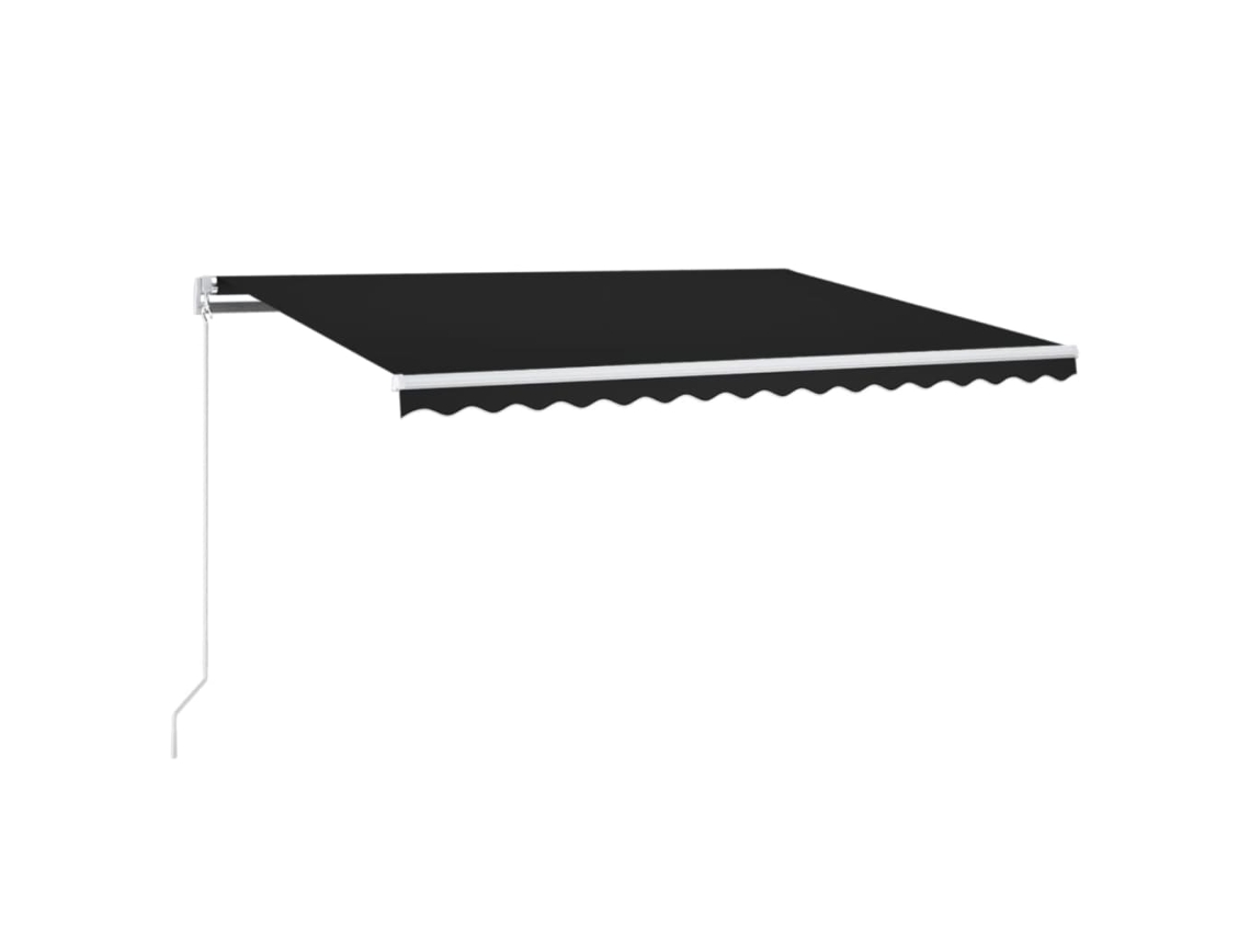 Maison Exclusive - Toldo Manual Retráctil Con Led Gris Antracita 400x350 Cm