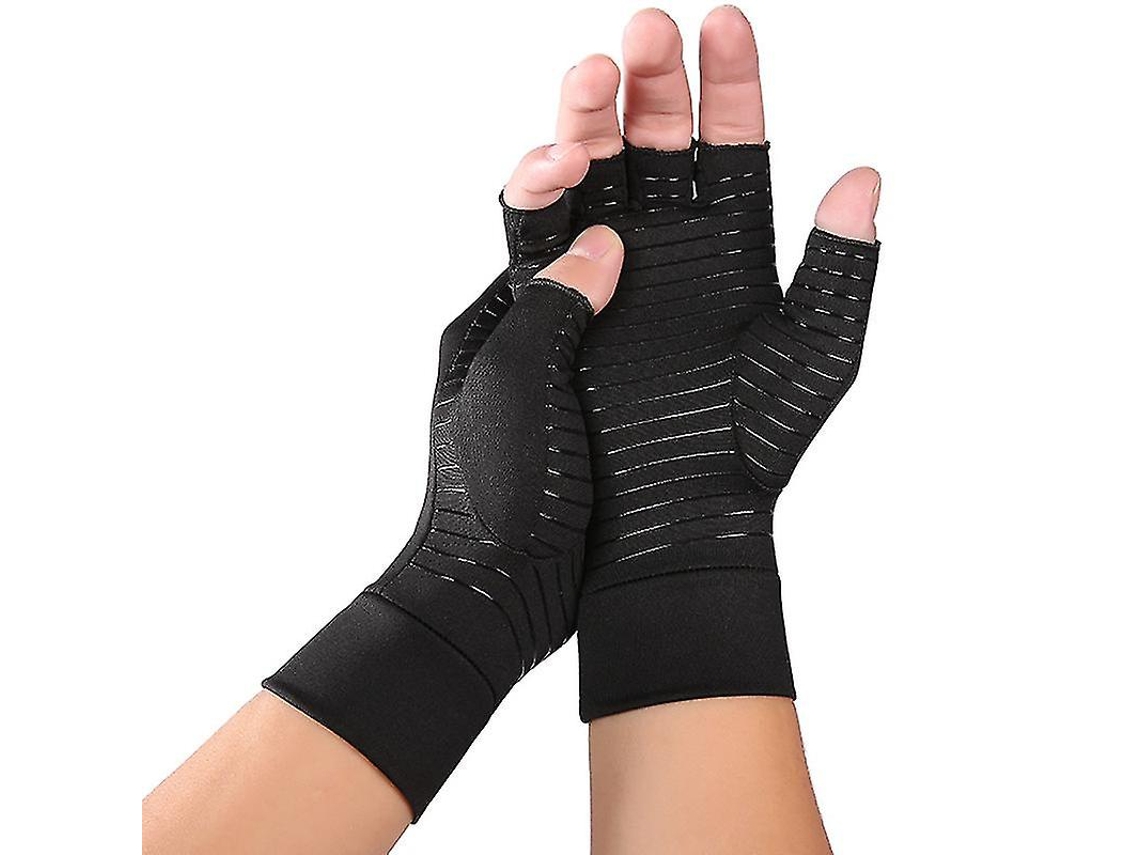 Luvas de compressão de cobre para artrite: alívio da dor, suporte e flexibilidade.
