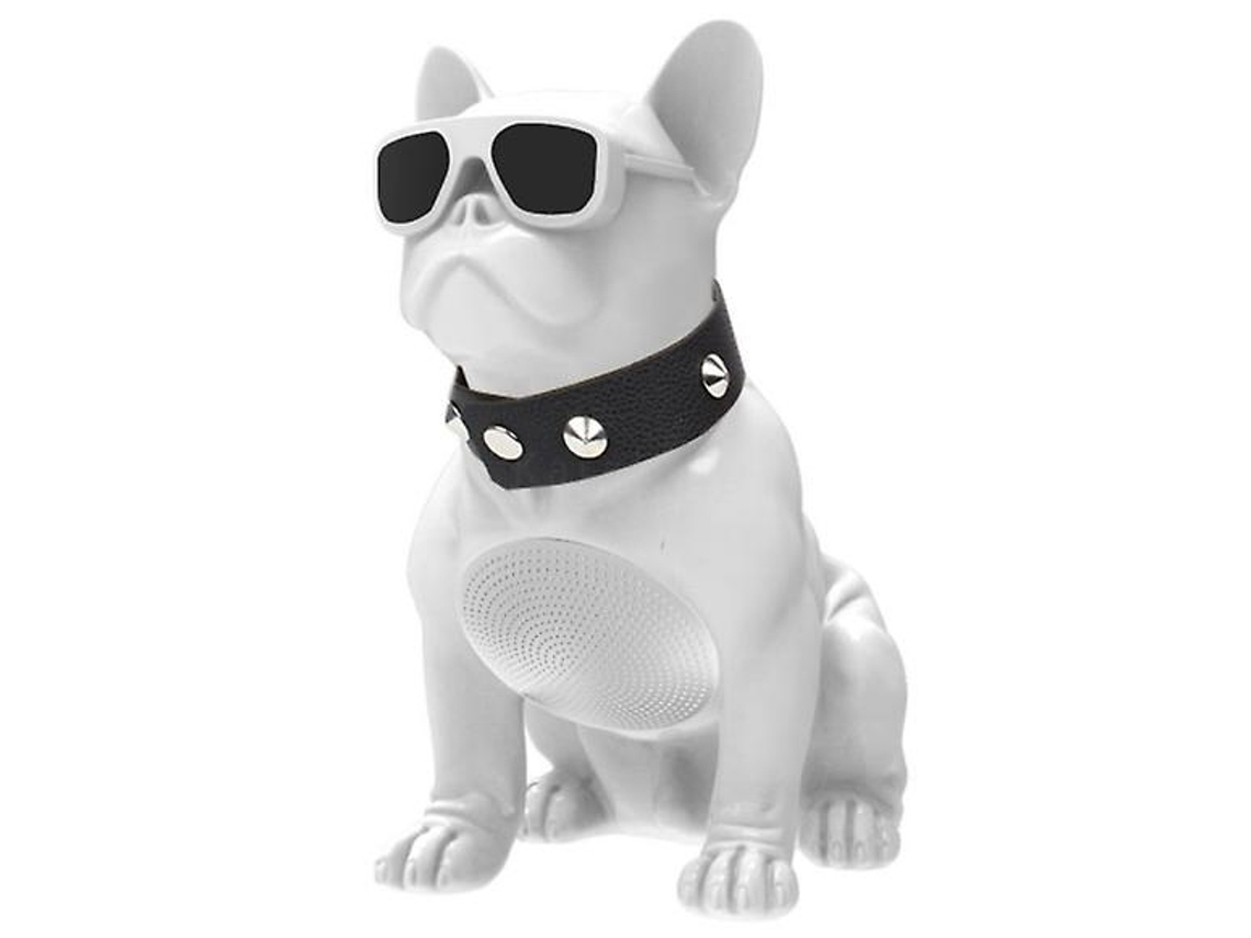 Altavoz portátil para perros Bulldog francés Radio FM Mp3 Blanco Yemaesre