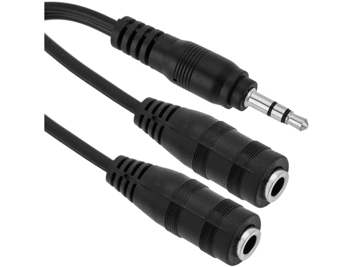 Adaptador de Áudio BEMATIK estéreo mini-ficha de áudio minijack 3,5 milímetros adaptador macho 2 Hembra 3,5 milímetro