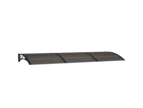 vidaXL Marquesina de puerta policarbonato negro 300x100 cm