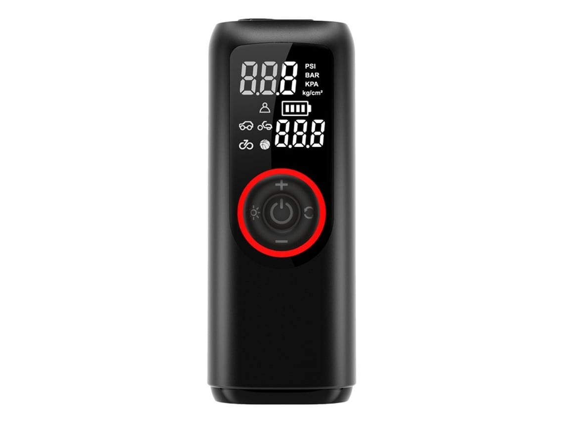 Compresor de aire eléctrico, bomba de aire de inflado 3x rápido, USB-C, banco de energía recargable rojo Gusshious
