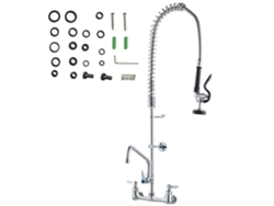 Grifo comercial de pared con ducha de prelavado y caño de 305 mm Tekmaquinas