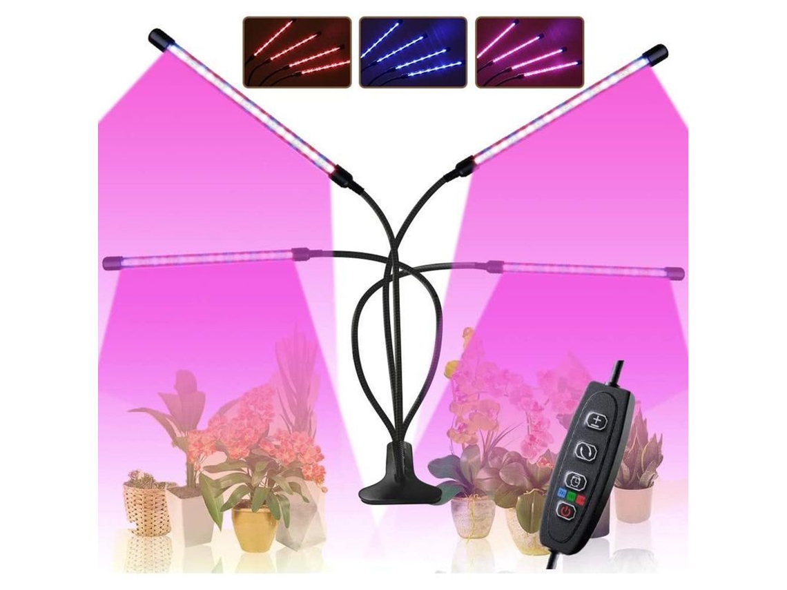2026altiro-lámpara De Jardinería De 40 W Y 80 Led Para Cultivo, Con Temporizador De 3/6/12 Horas, Pinza Ajustable, 3 Modos Y 10 Niveles De Brillo.