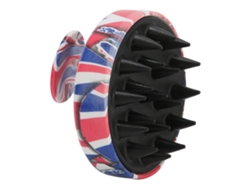 Pincel De Shampoo De Silicona Para Exfoliación Y Masaje Del Cuero Cabelludo Con Patrón De La Bandera Británica