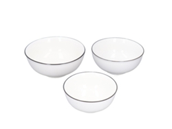 Juego de 3 cuencos de sopa de cerámica esmaltada, utensilios de cocina para el hogar, la cocina y el restaurante. Otros