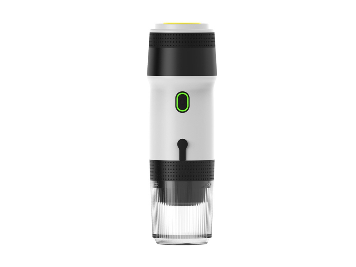 Cafetera expreso portátil Chrui con cápsula USB 3 en 1, cable USB y cable para coche (blanca)