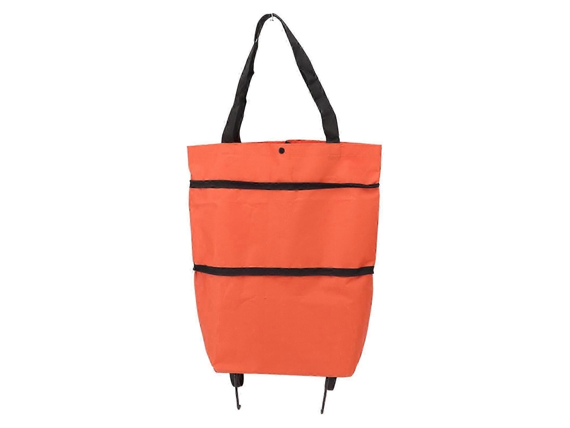 Carrito de la compra plegable, gran capacidad, con cremallera, de tela Oxford y con ruedas, ideal para acampar. GOKOCO
