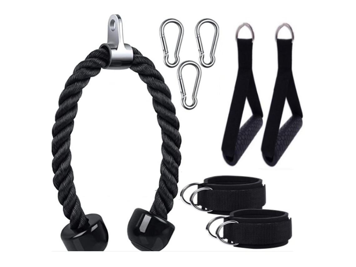 Yncm-cuerda De Fitness Para Triceps Y Gimnasio Negro