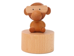 Caja de música de madera con animales adorables - Regalo para niños