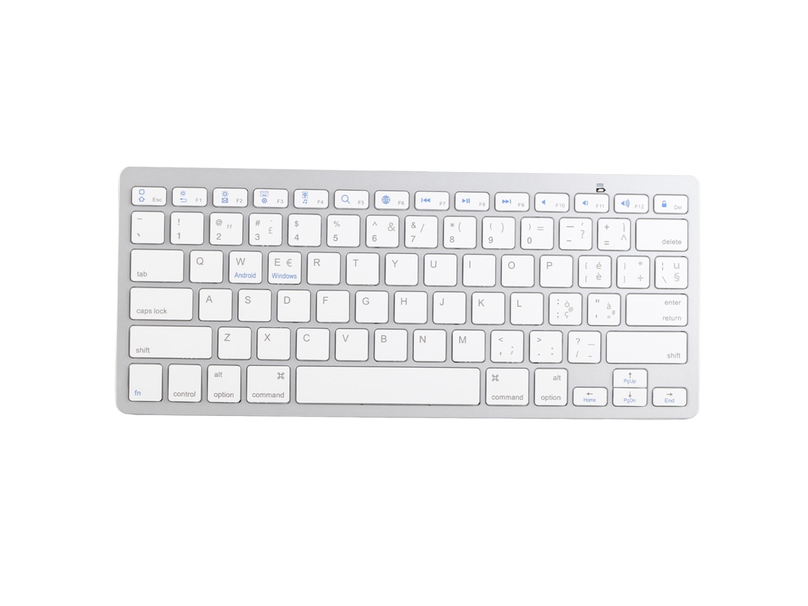 Teclado inalámbrico Bluetooth ultrafino con distribución italiana.