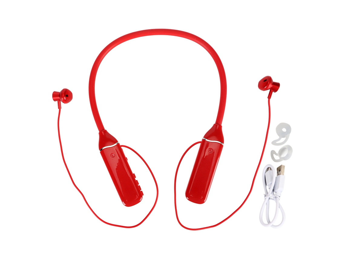 Auriculares Bluetooth De Cuello Con Luz De Fondo Rgb Colorida Y Soporte Para Reproducción De Tarjetas Tf