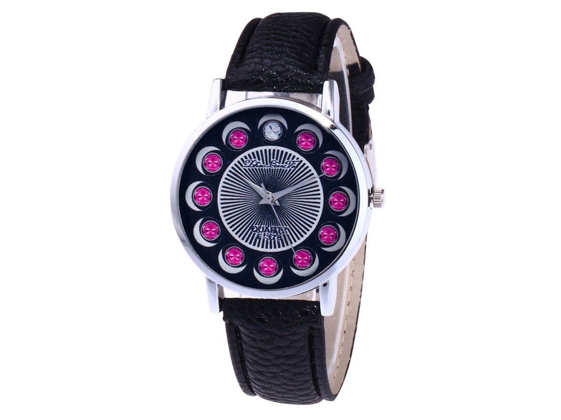 Reloj De Pulsera De Moda Unisex De Cuarzo Para Ocio Negro Zhoulianfa