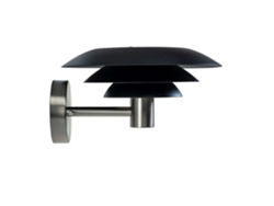 Lámpara de pared exterior DL25 negra/acero DYBERG LARSEN