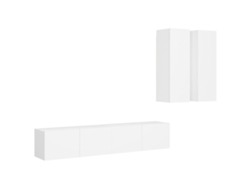 Maison Exclusive - Set De Muebles De Salón Tv 4 Piezas Madera De Ingeniería Blanco