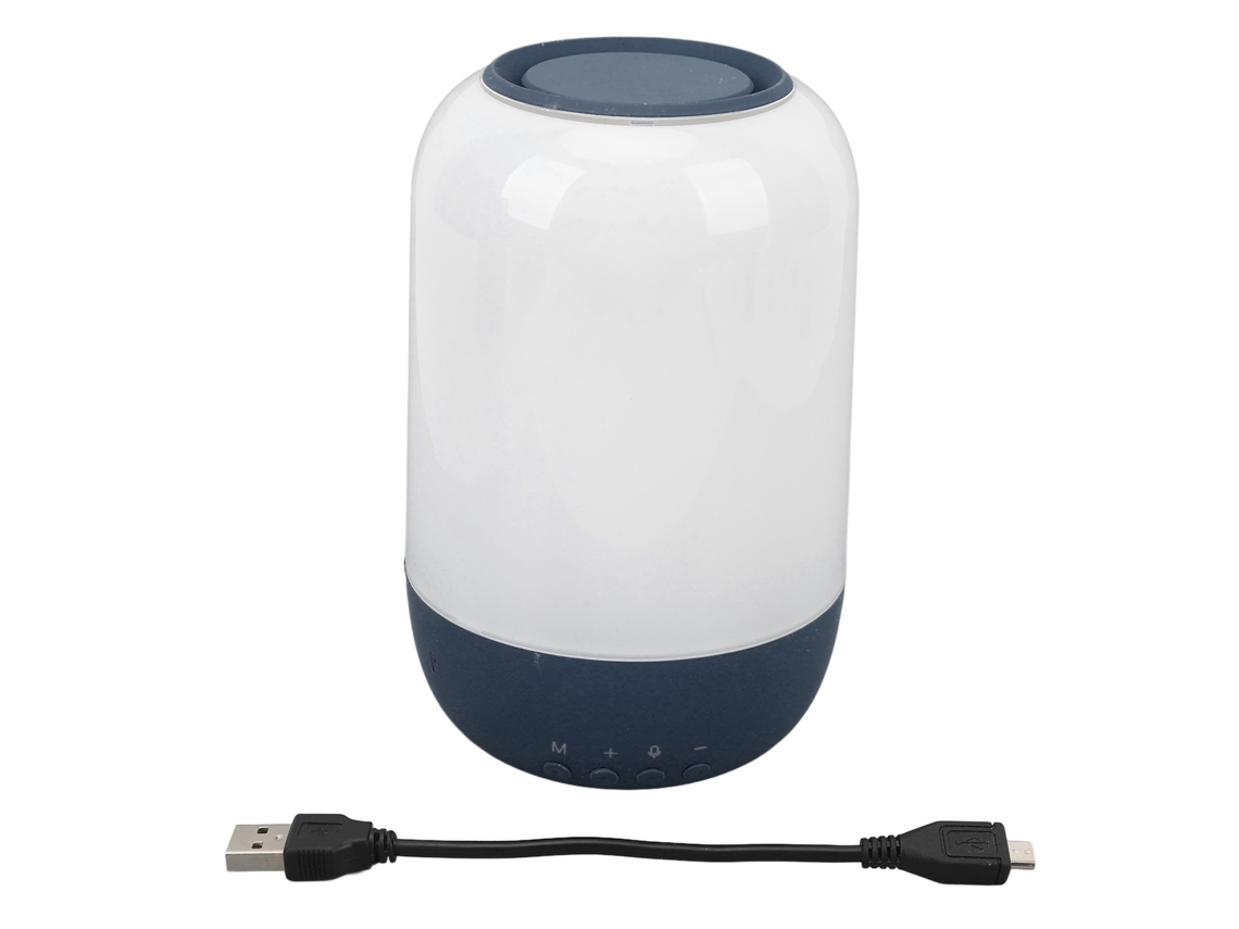 Yncm-caixa De Som Bluetooth Portátil Com Luz Noturna De 7 Cores