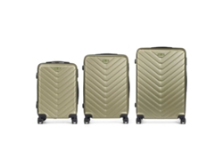 Juego de Maletas Verde 3 Piezas BIGBUY