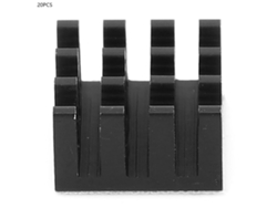 20 Unidades Disipador De Calor De Aluminio Módulo Radiador Cooler 14x14x8mm Negro