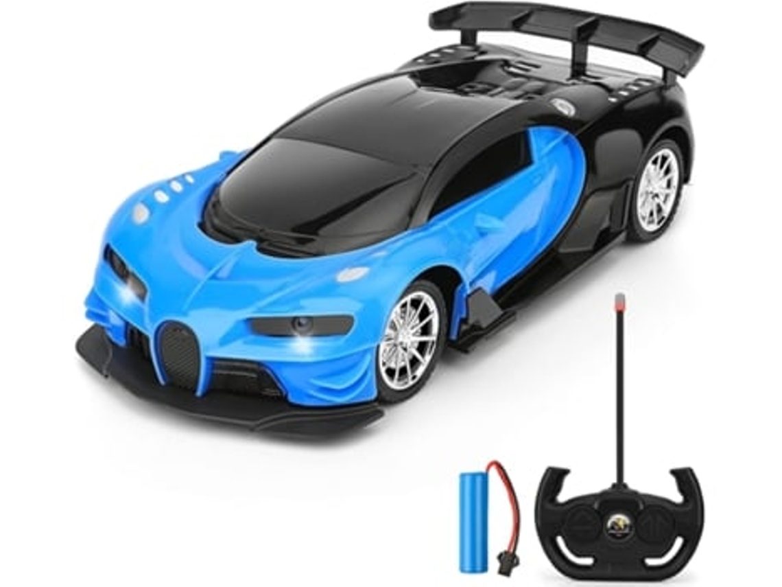 Coche teledirigido para niños, escala 1/16, con luz LED, alta velocidad, recargable, juguete para aficionados Panoona