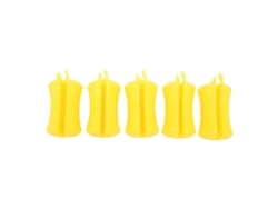 5pcs Bola Fixadora De Vara De Pesca Silicone Reutilizável Acessório Portátil Amarelo Para Equipamento De Barco