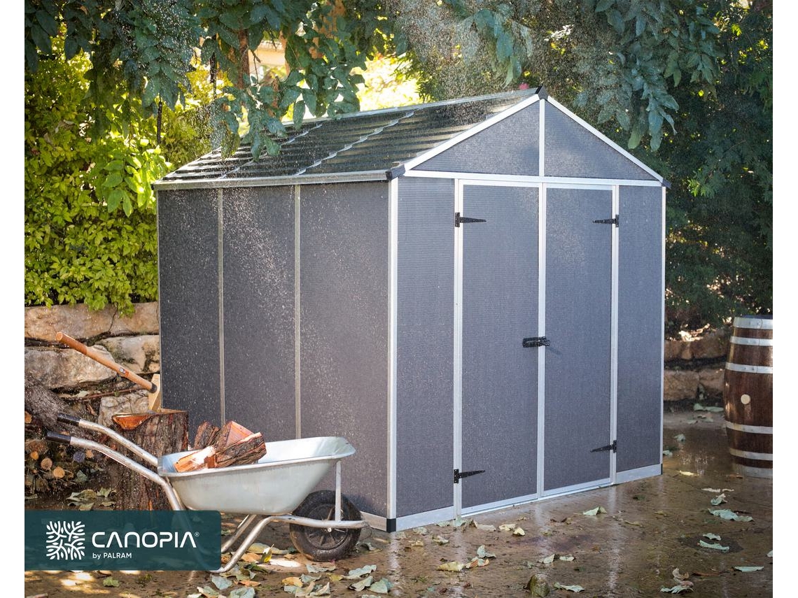 CANOPIA Rubicon Caseta de Jardín de Policarbonato 229X237X235 cm Gris Oscuro