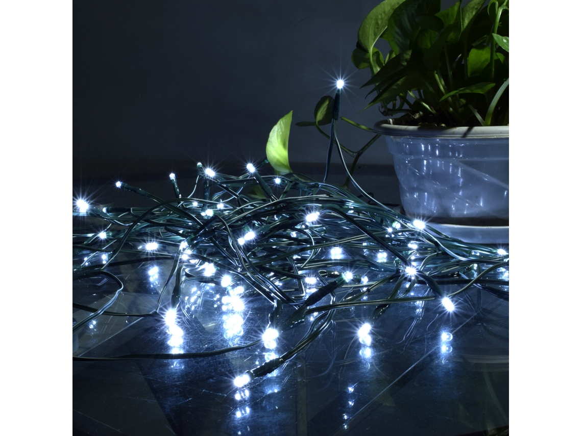 2026-luz De Cascada Solar 100 Led Blanco Para Jardín Fiesta Boda Navidad Decoración Hogar Regalo