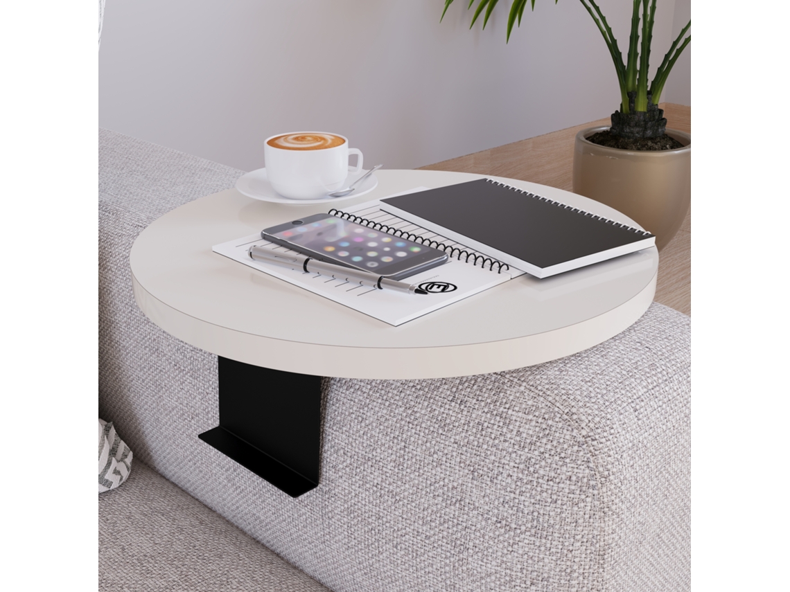 Bandeja ajustable para sofá Kuleskyd Ø34cm - Color crema [EN.CASA]