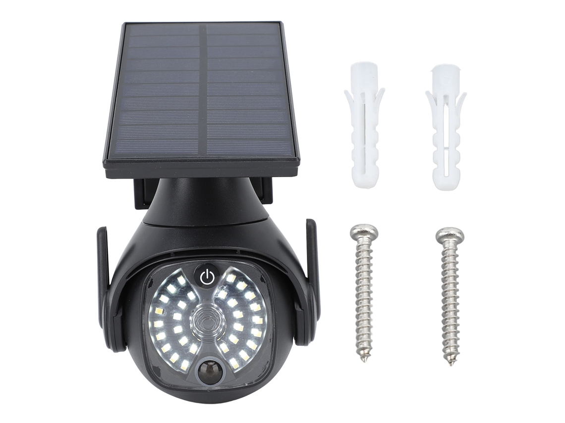 2026-luz Solar Con Sensor De Movimiento 300lm 3 Modos Impermeable Lámpara Simulada Cámara Para Jardín Patio Calle