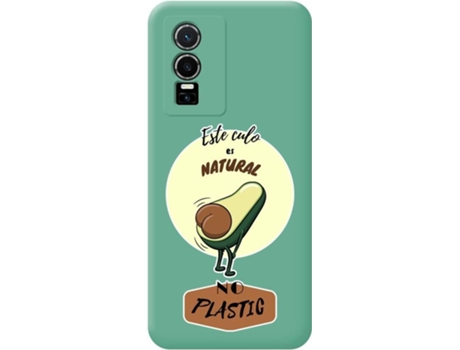 Carcasa para Vivo Y76 5G TUMUNDOSMARTPHONE Silicona Líquida Dibujos Verde