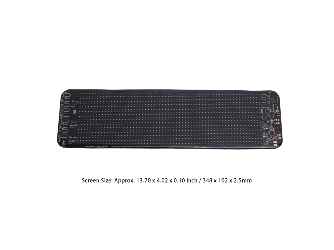 Pantalla LED flexible dinámica para ventana con ojos de diablo dinámicos, 64 x 20 píxeles, programable