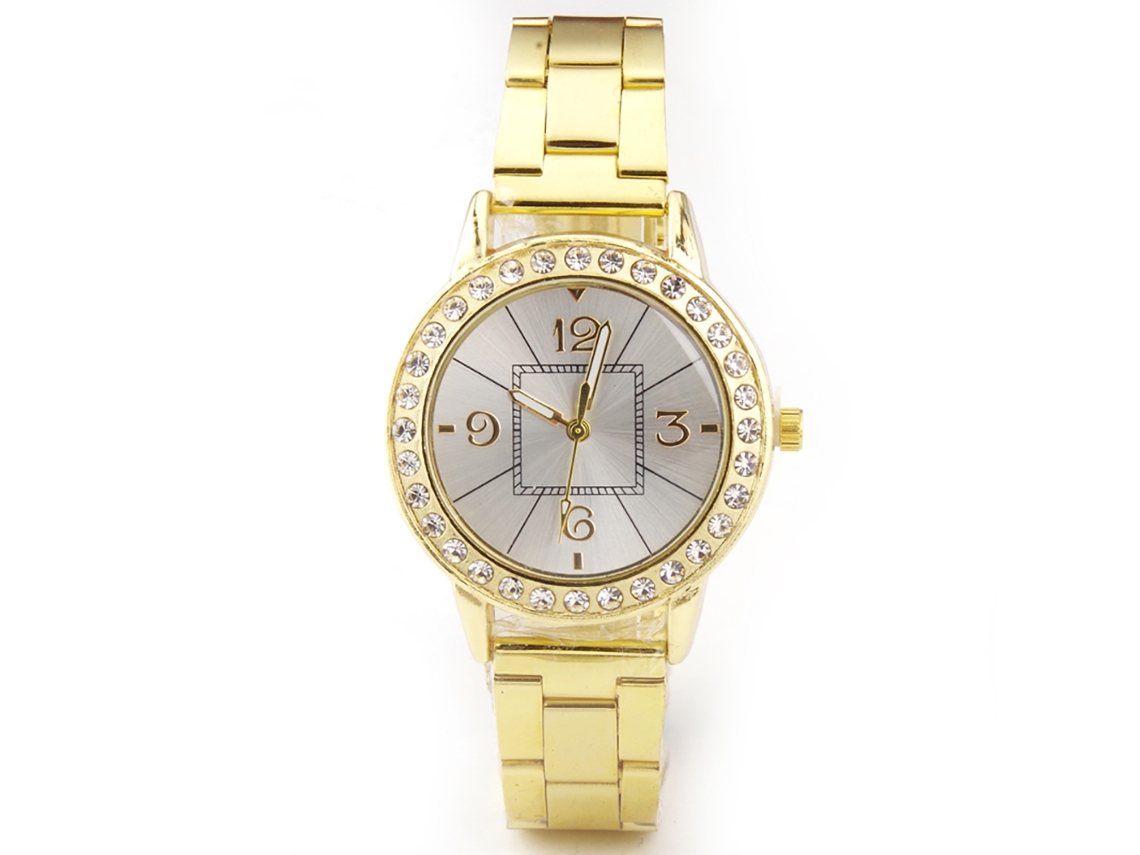 Reloj De Pulsera Unisex Zhoulianfa Fashion, Brazalete De Acero, Cuarzo, Oro.