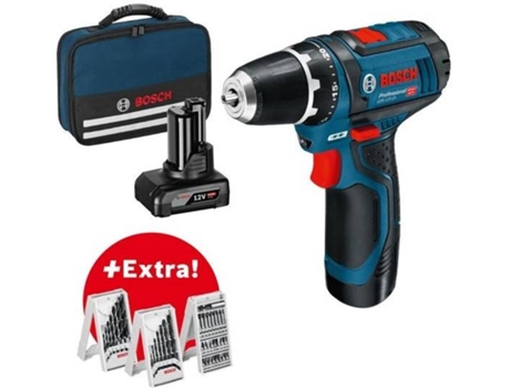 Bosch Professional 12v system gsr 12v15 atornillador batería 30 nm set 39 accesorios 1 x 2.0 ah 4.0 en 12 1300