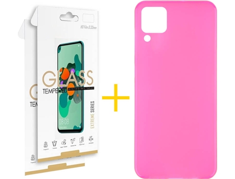 Kit Funda + Protector de Pantalla Huawei P40 Lite SKYHE Cristal Templado 6991 Rosa